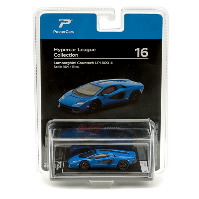 Lamborghini Countach LPI 800-4 Bleu 1:64 Hypercar League - PosterCars1