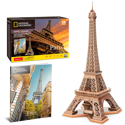 Eiffel Tower National Geographic Puzzle 3D - Cubicfun1