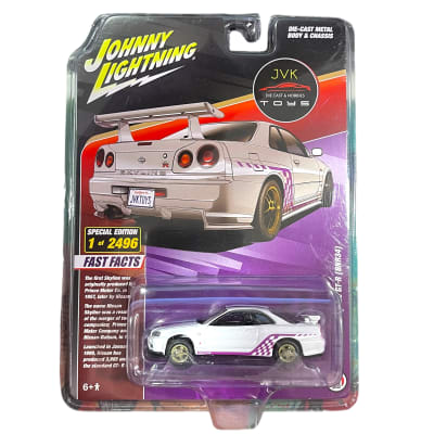 Nissan Skyline GT-R BNR34 JVK Toys - Johnny Lightning1
