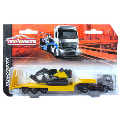 Volvo Camion Con Excavadora Transporter - Majorette1