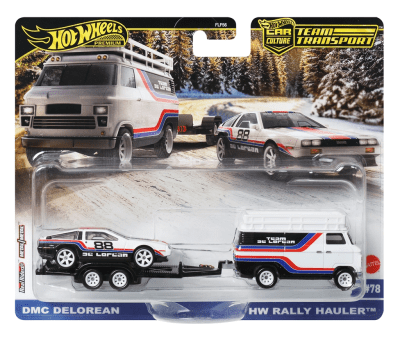 DMC Delorean & HW Rally Hauler Team Transport - Hot Wheels Premium1