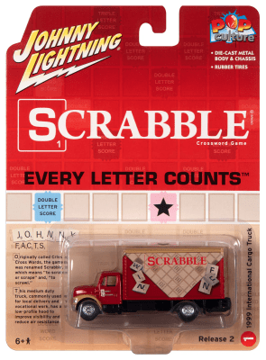 International Cargo Truck 1999 Scrabble Pop Culture - Johnny Lightning1