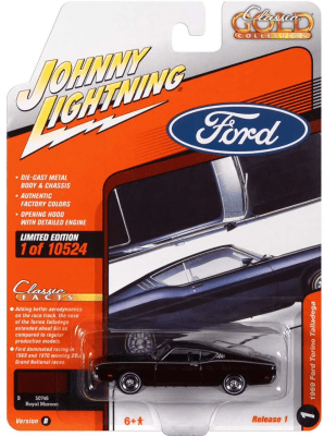 Ford Torino Talladega 1969 Royal Maroon Classic Gold Collection - Johnny Lightning1