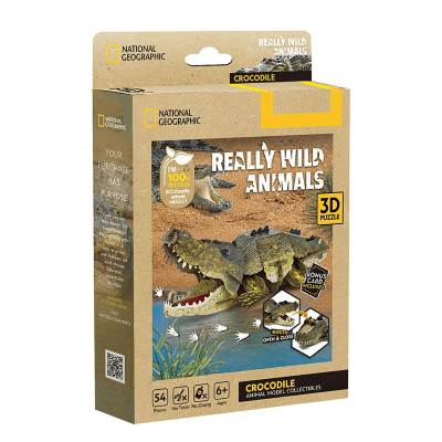 Really Wild Animals Cocodrilo National Geographic Puzzle 3D - Cubicfun1