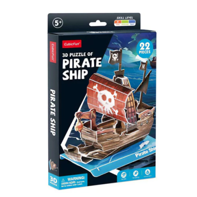 Pirate Ship Pequeño Puzzle 3D - Cubicfun1