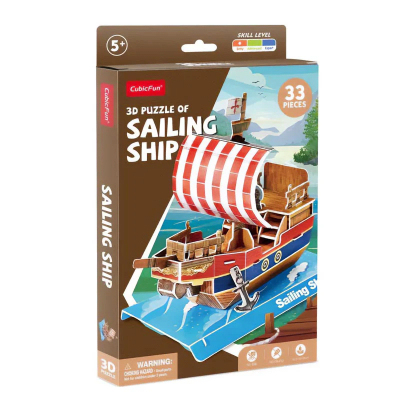 Sailing Ship Pequeño Puzzle 3D - Cubicfun1