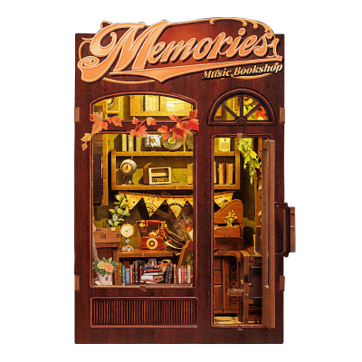 DIY Book Nook Kit Memories Music Bookshop - Cutebee1