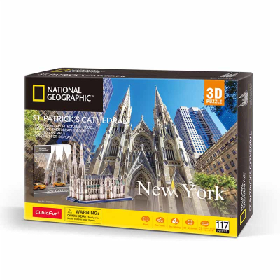 St. Patrick's Cathedral National Geographic Puzzle 3D  - Cubicfun1
