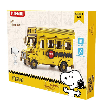 School Bus Snoopy Peanuts - Puremind1