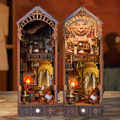 Book Nook Kit Leonardo da Vinci Creative Gift Puzzle 3D - Tonecheer5