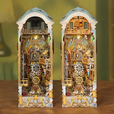 Book Nook Kit Clock Tower Creative Gift Puzzle 3D - Tonecheer1