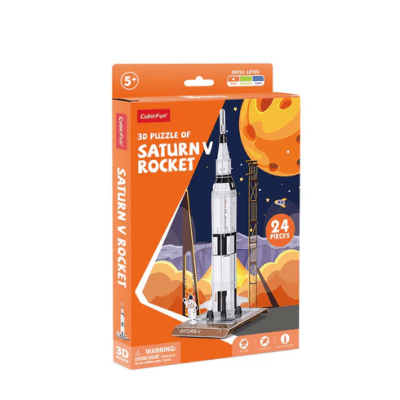 Saturn V Rocket Pequeño Puzzle 3D - Cubicfun1