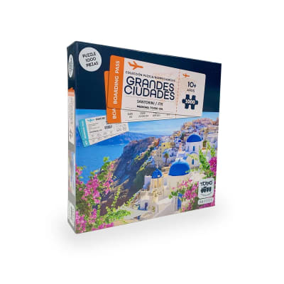 Puzzle 1000 Piezas Santorini Grandes Ciudades Boarding Pass - Toyng2