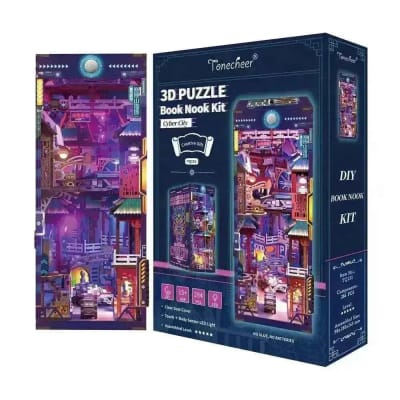 Cyber City Book Nook Kit Creative Gift Puzzle 3D - Tonecheer1