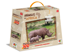 Puzzle 100 Piezas Rinoceronte Animales De Africa - Toyng