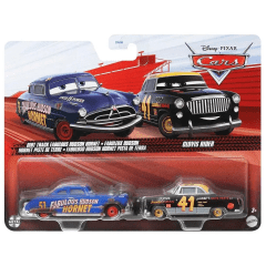 Fabuloso Hudson Honet con Clovis Rider - Cars Disney Pixar