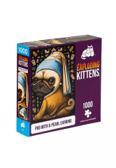 Pug With A Pearl Earring Puzzle 1000 Pcs - Exploding Kittens