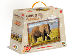Elefante Animales De Africa Puzzle 100 Pzs - Toyng