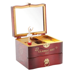 Caja Musical Classic Art Con Bailarina Cafe - Generico