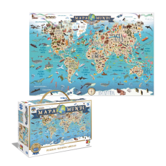 Puzzle 200 Piezas Mapa Mundi - Toyng