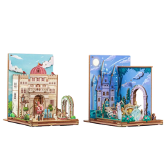 DIY Wooden Book Nook Fairy Town - Cutebee