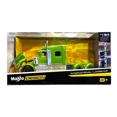 Camion Internatonal Lonestar Green Custom Rigs 1:64 - Maisto Design
