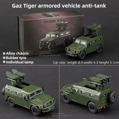 Militar Gaz Tiger Armored Vehicle Anti-Tank Green TJ1 009 - Massdi
