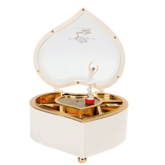 Caja Musical Corazón Pequeña Blanca - Generico