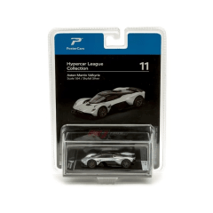 Aston Martin Valkyrie Skyfall Silver 1:64 Hypercar League - PosterCars