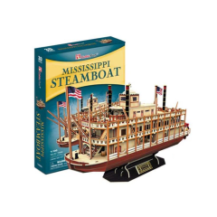 Mississippi Steamboat Puzzle 3D - Cubicfun