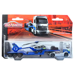 Mercedes-Benz Actros con Helicóptero Policía Transporter - Majorette
