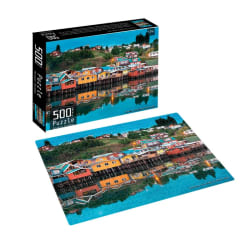 Puzzle 500 Piezas Palafitos Isla Grande De Chiloe Paisajes Chilenos - Pronobel