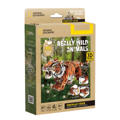 Really Wild Animals Tigre Siberiano National Geographic Puzzle 3D - Cubicfun