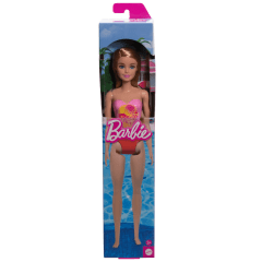 Muñeca Barbie Playa Traje Rosa - Mattel
