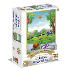 Puzzle 48 Piezas La Liebre Y La Tortuga Clasicos Infantiles #1 - Toyng