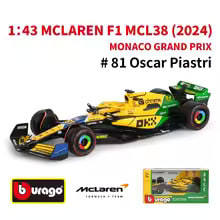 McLaren MCL38 #81 Oscar Piastri 1:43 2024 Monaco Gran Prix Formula 1- Burago