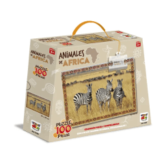 Cebra Animales De Africa Puzzle 100 Pzs - Toyng