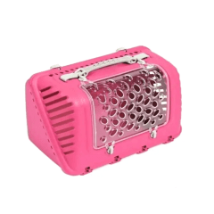 Bolso Transporte Gato P-Bag Con Correa Rosado