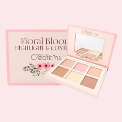 PALETA DE CONTORNO E ILUMINADORES FLORAL X 6 TONOS
