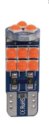 AMPOLLETAS T10 15 LED POSICION COLA DE PEZ NARANJA1