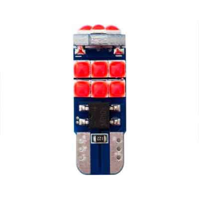 AMPOLLETAS T10 15 LED POSICION COLA DE PEZ ROJO1