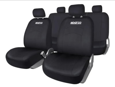 FUNDA ASIENTO ECOCUERO NEGRA SPARCO1