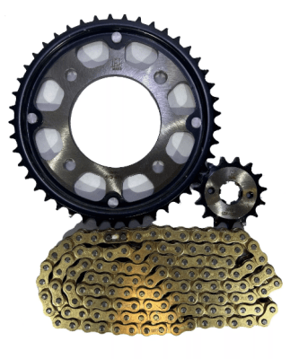 KIT TRANSMISION HONDA CB190R REFORZADO CADENA DORADA MA9592