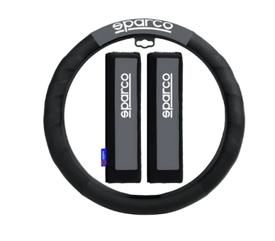 CUBRE VOLANTE NEGRO GRIS SPARCO1