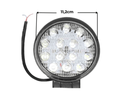 FOCOS 14 LED REDONDO 42 WATTS 12-24V  ( UNIDAD )3