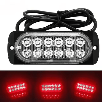 FOCO DESTELLANTE  12 LED 12-24V ROJO2