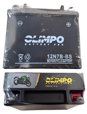 BATERIA MOTO 7AH OLIMPO 12N7B-BS CCA 140 (- +)1