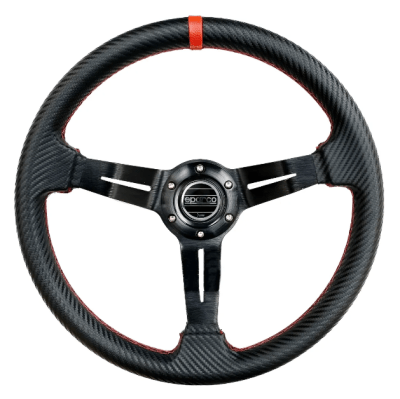 VOLANTE DEPORTIVO NEGRO ROJO SPARCO1