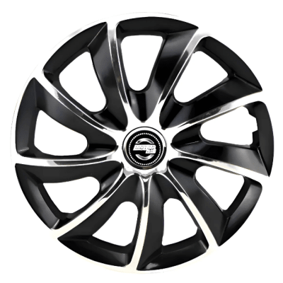 TAPA RUEDA 13 PLATA CON NEGRO ML 78073680272591