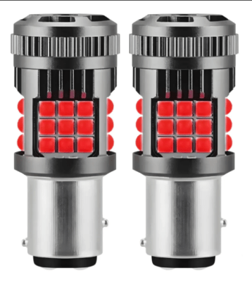 PAR AMPOLLETAS ULTRA LED 1034 P21/5W 3400LM LUZ ROJA CANBUS1